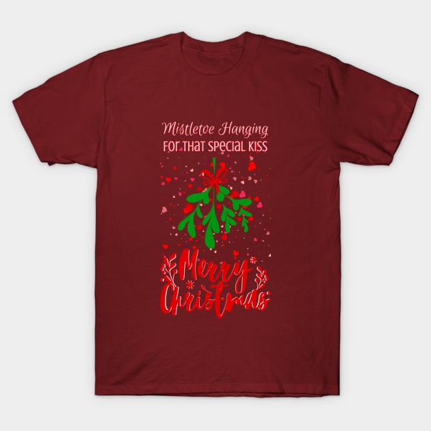 Mistletoe Magic: Christmas Special Kiss T-Shirt by DaShirtXpert